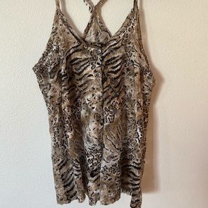 Animal print tank top